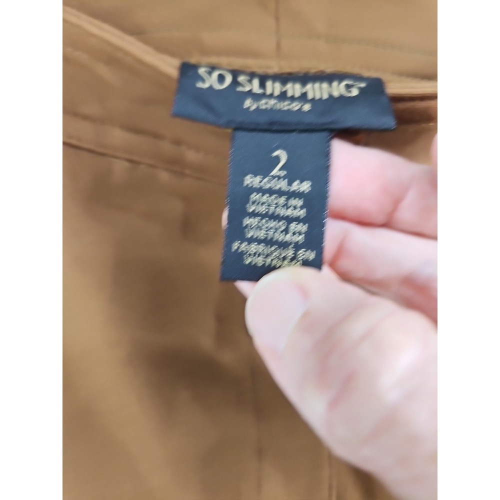 Chicos So Slimming Women's Refined Ponte Ankle Pants Brown Size 2 Regular - Picture 4 of 10